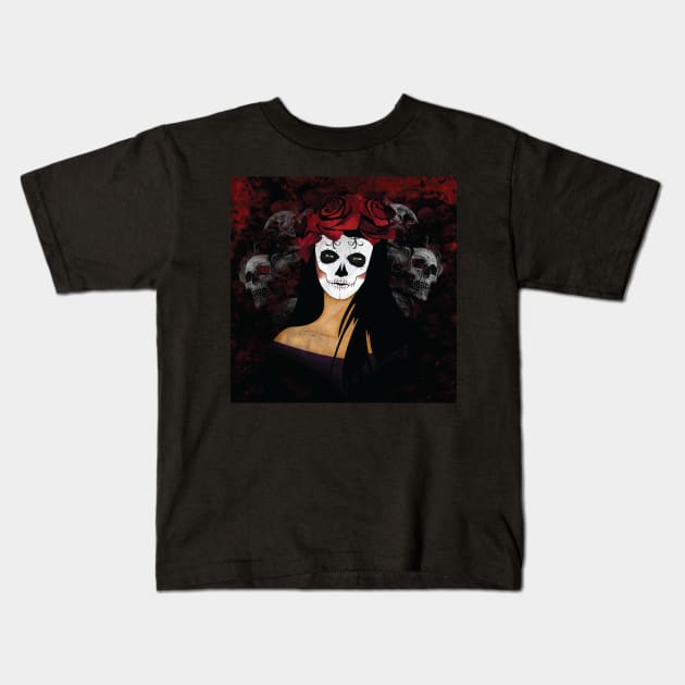 Catrina Kids T-Shirt by sorghin